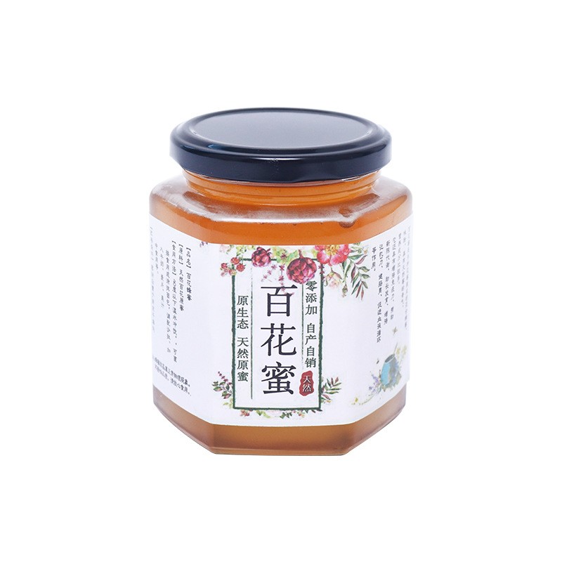 百花蜜瓶装500g 农家自产小包装小瓶蜂巢蜜蜂花蜜 液态结晶土蜂蜜图4