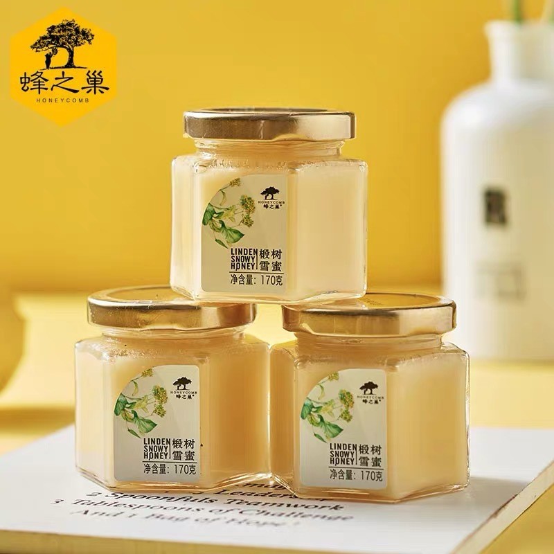 蜂之巢椴树蜜 东北长白山椴树蜜土蜂蜜 170g椴树雪蜜图2