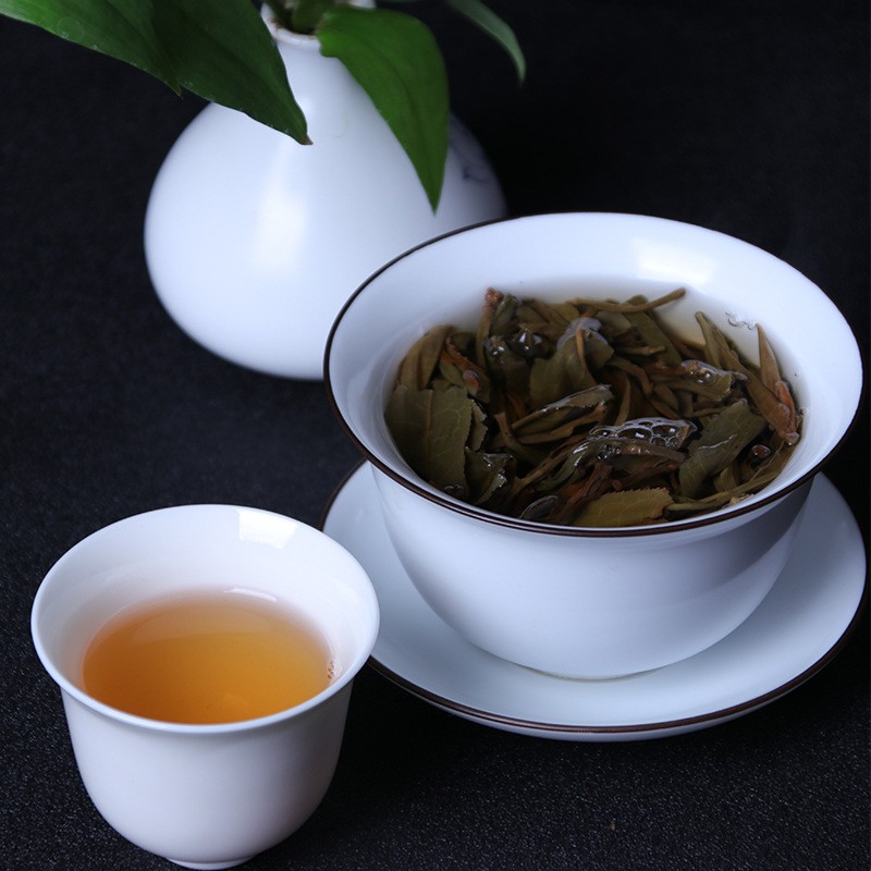 云南勐库华益茶厂普洱茶2014年单株古树生茶饼茶400g图2