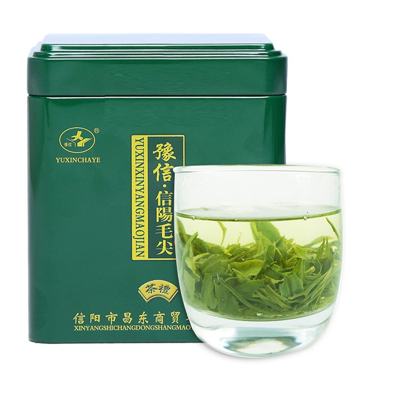 豫信茶叶 信阳毛尖2022新茶礼铁盒装春茶绿茶 厂家直销图5