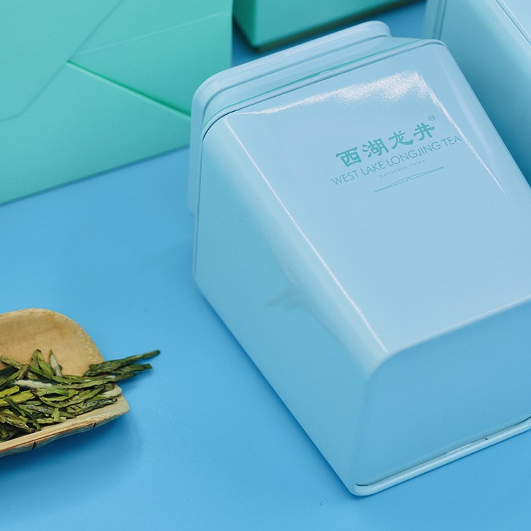 虹牌厂家批发杭州西湖明前龙井茶 2022特级绿茶200g礼盒包装送礼图2