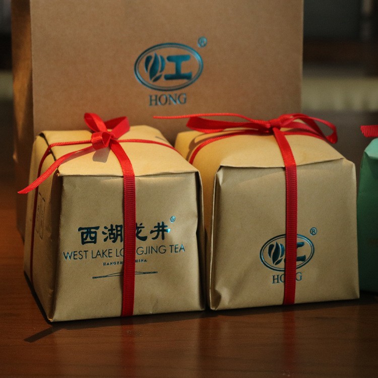 雨前一级春茶龙井茶 杭州西湖清香绿茶 传统包装250g茶叶厂家定制图2