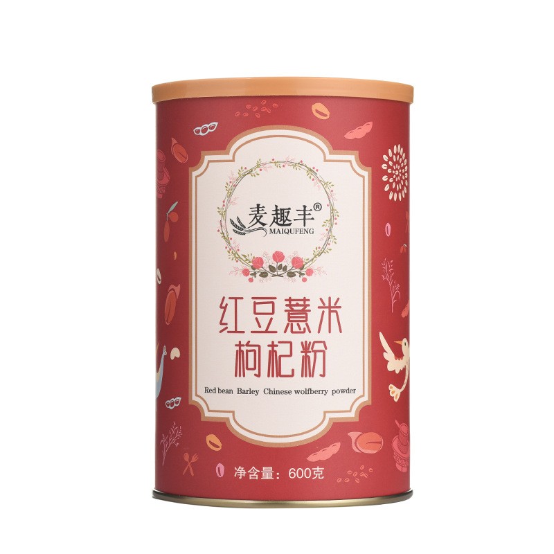 红豆薏米粉枸杞粉 五谷杂粮熟粉薏仁红豆代餐粉OEM贴牌代加工600g图5