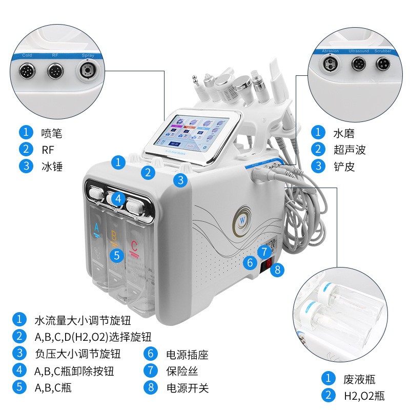 韩国二代氢氧小气泡清洁仪超微清洁仪注氧仪皮肤管理吸黑头美容仪图2