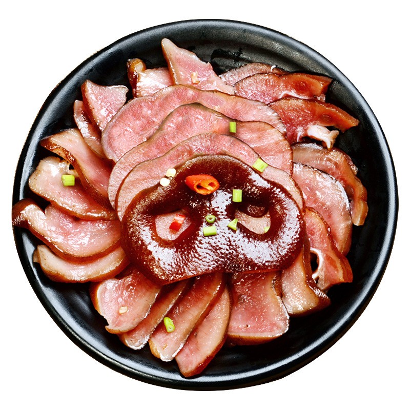 烟熏腊肉 腊猪嘴 四川特产腊肉香肠下酒菜麻辣香肠烟熏腊猪拱嘴图5