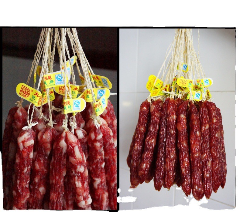广味纯肉腊肠腊肉广东批发 散装广式香肠烤肠整箱农家味厂家直销图3