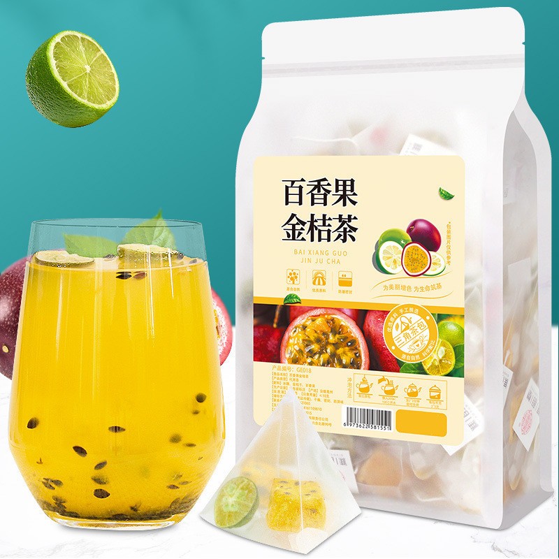 金桔柠檬百香果茶冲饮青桔茶花茶冻干水果茶茶包冲泡水喝果茶 冲饮图1