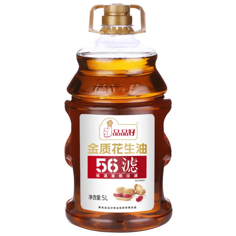 品品好山东大花生金质花生油5L 物理压榨56滤工艺花生食用油图5