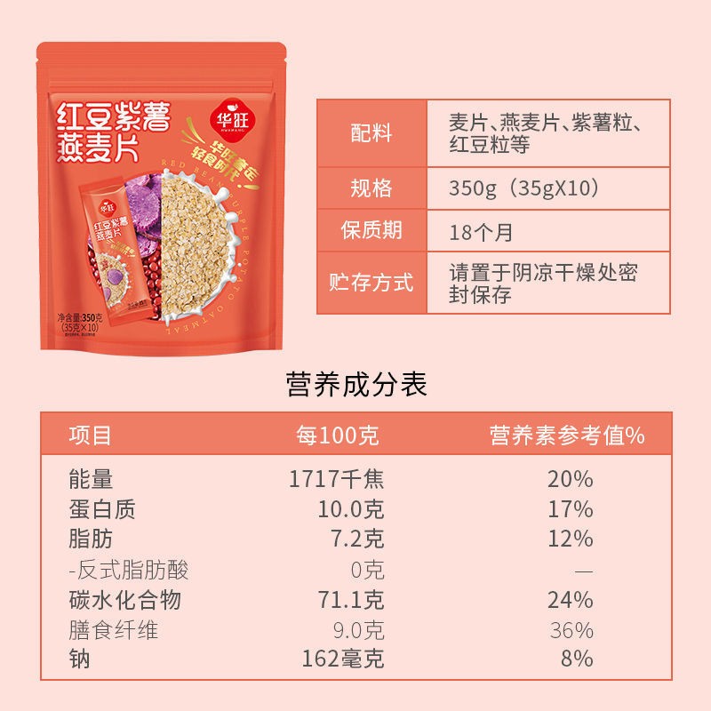 麦片营养早餐即食燕麦片奇亚籽芝麻水果速食谷物代餐冲饮华旺批发图4