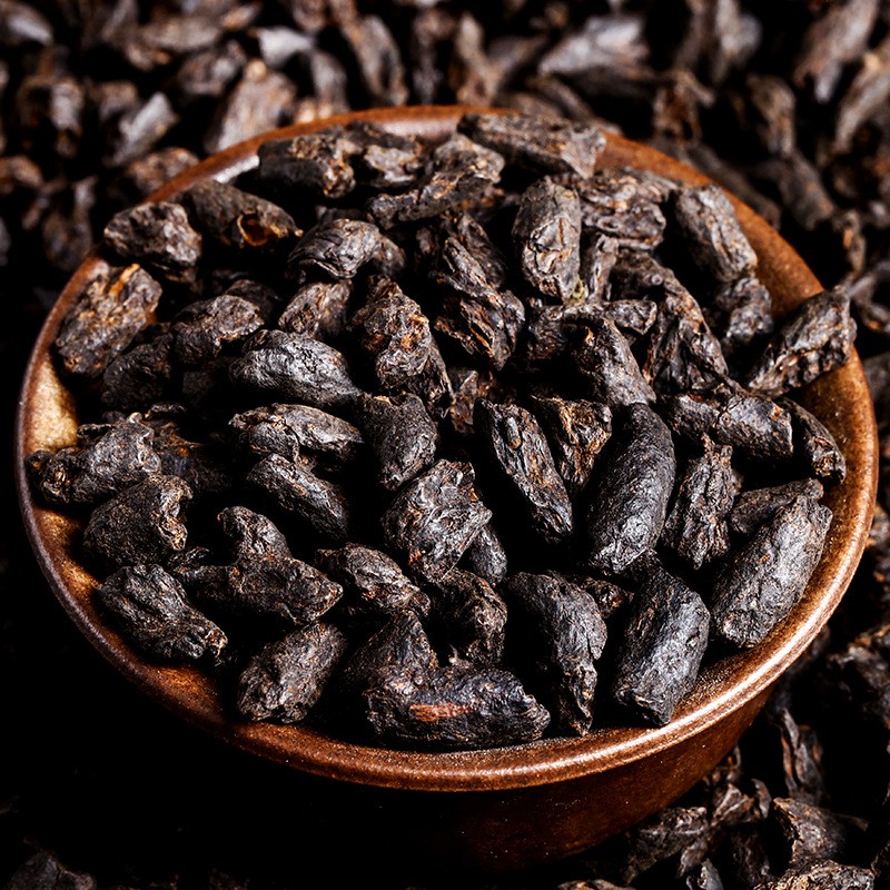 云南勐海 茶化石 碎银子 普洱茶糯米香熟普浓香茶叶泉海茶厂批发图2