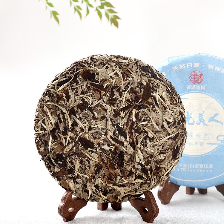 古树白 月光白月光美人产地工厂云南普洱茶白茶 批发茶叶老白茶饼图2