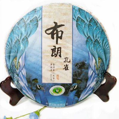 厂家加工定制云南普洱茶357克 2015年布朗山晒青春茶 孔雀七子饼