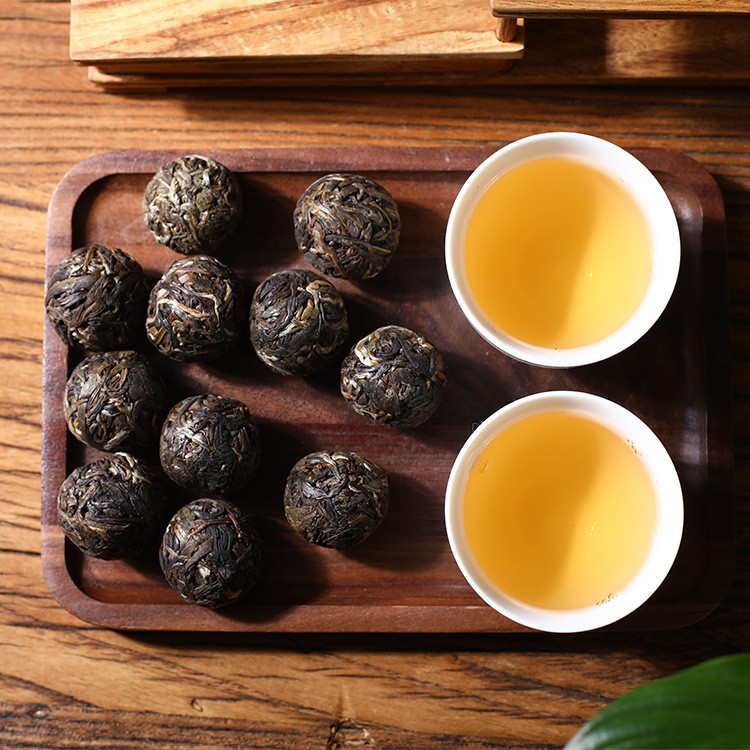 云南普洱茶生茶冰岛龙珠茶 春茶生普地界古树茶迷你小沱茶叶 批发图3