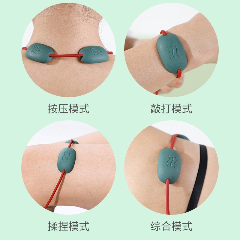 工厂新款EMS脉冲热敷颈椎按摩器 便携式潮电吊坠护颈仪颈椎按摩器图2