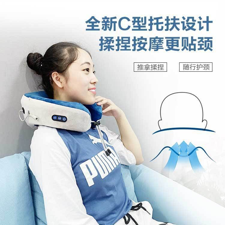 【实力商家】按摩枕家用车载电动颈椎按摩器护颈仪礼品 按摩u型枕图3