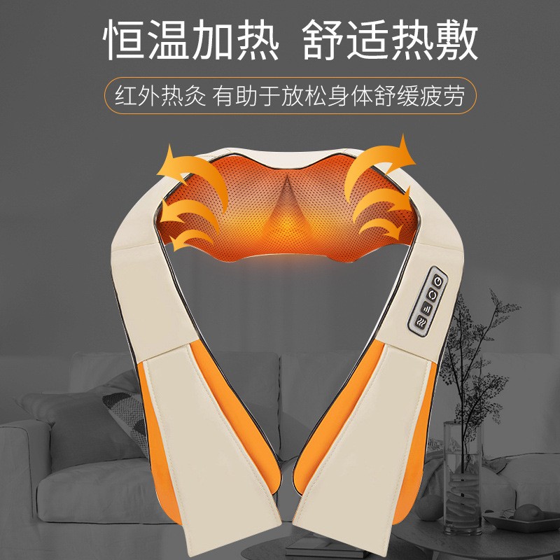 厂家批发按摩披肩家用多功能电动颈椎按摩器会销礼品揉捏捶打披肩图2