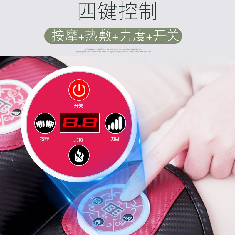 电热按摩护膝USB充电多功能震动热敷家用膝盖暖老寒腿腿部按摩器图3
