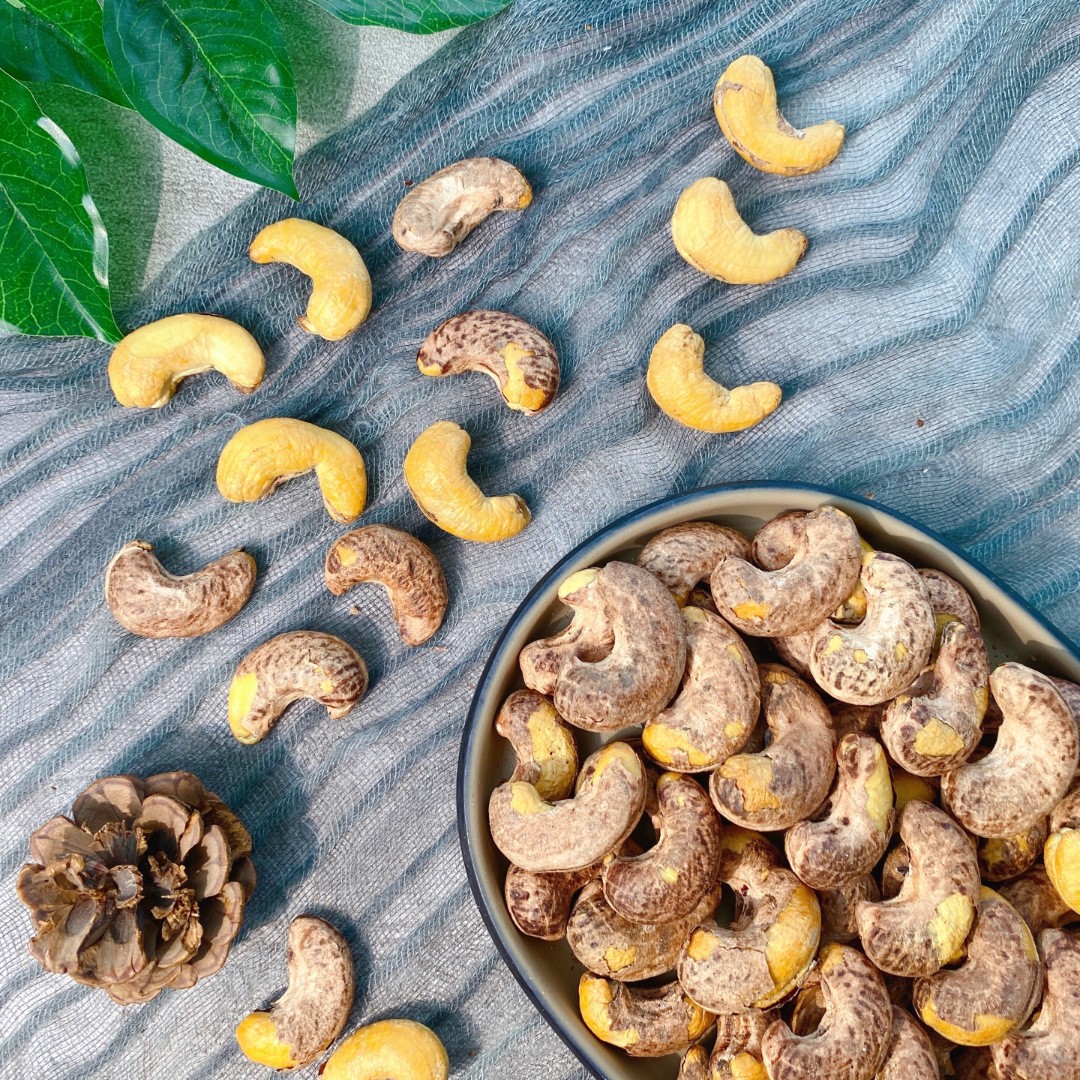 时光庄园带皮大腰果仁250g新货原味紫皮紫衣盐焗越南坚果干果零食图2