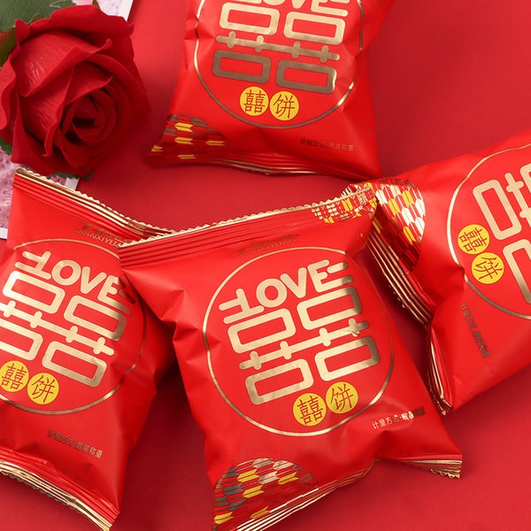 千禧园喜饼500g小圆饼海盐味曲奇饼干结婚喜糖婚庆食品散装批发图4