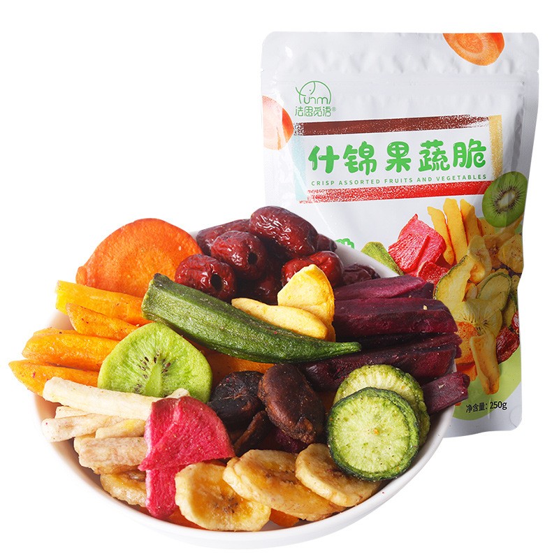 法思觅语 什锦果蔬脆 综合混合蔬菜干水果干休闲办公室零食250g图5