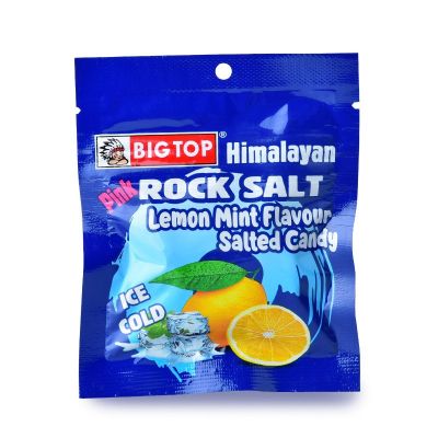 马来西亚进口BIG TOP喜马拉雅粉色岩盐薄荷柠檬咸味糖果20g