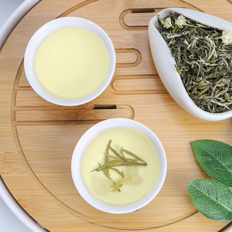 萌露2022新茶 广西横县翠茗大白龙 特级茉莉花茶叶散装 浓香图4