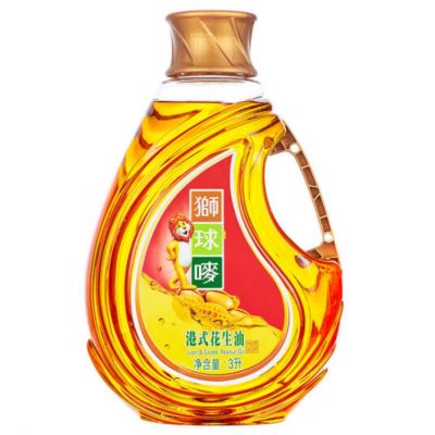 狮球唛 食用油 物理压榨花生油3L 香港品牌