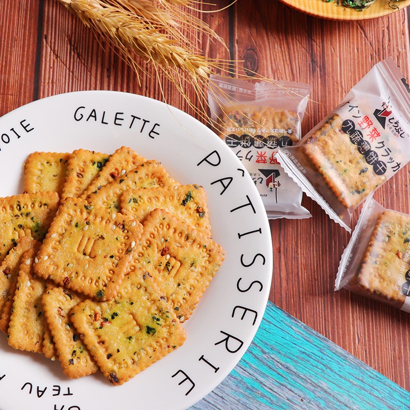 茶点小零食休闲日式薄脆九种蔬菜饼干小包装办公室网红小饼干整箱图3
