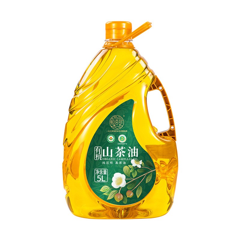 恒百年有机山茶油纯正 油茶籽油 食用油5000ml升物理压榨一级图5