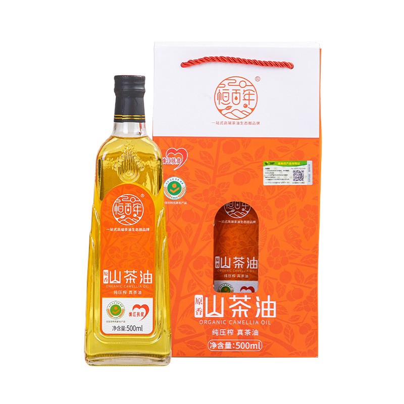 油茶籽山茶油厂家茶籽物理低温冷榨食用油有机精练加工OEM贴牌图5