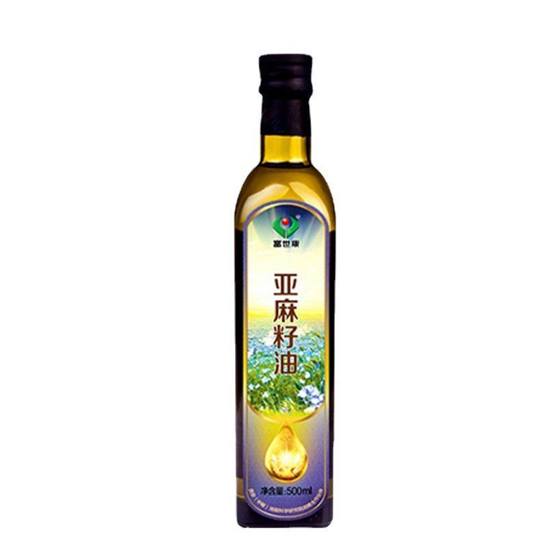 亚麻籽油 食用亚麻籽油500ml 厂家批发零售 低温冷榨家用食用油图5