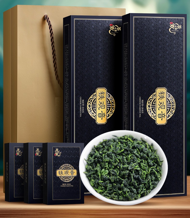 茶多欢网红带货铁观音茶叶烟条礼盒装清香型新茶乌龙茶2条装500g图5