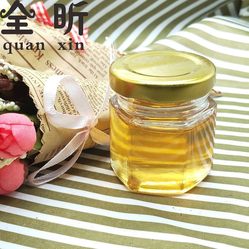现货批发 50克六角瓶蜂蜜创意喜礼婚庆回礼蜂蜜 厂家直销图1