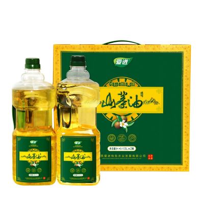 江西特产 山茶籽油 压榨食用油山茶籽油年货1.5L*2 礼盒装