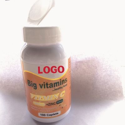 现货Vitamin C+Zinc维生素C片VC片1000毫克外贸