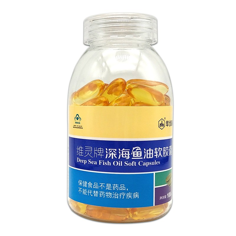 华北 维灵牌深海鱼油软胶囊调节血脂 血脂偏高者 100g（100粒）