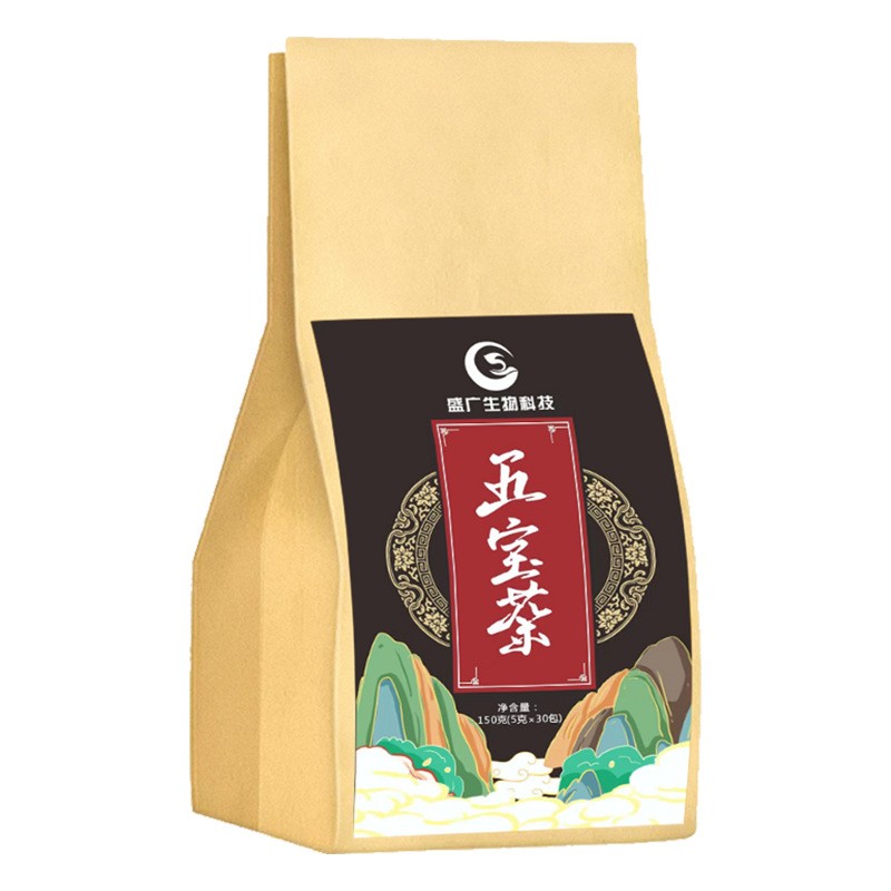人参五宝茶 男人滋补参杞茶玛咖黄精组合肾茶批发 袋泡茶一件代发图5