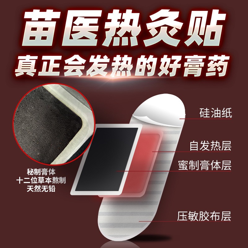 艾灸贴自发热贴腰椎关节热灸贴宫暖艾灸膏热敷颈椎苗医热灸贴图1