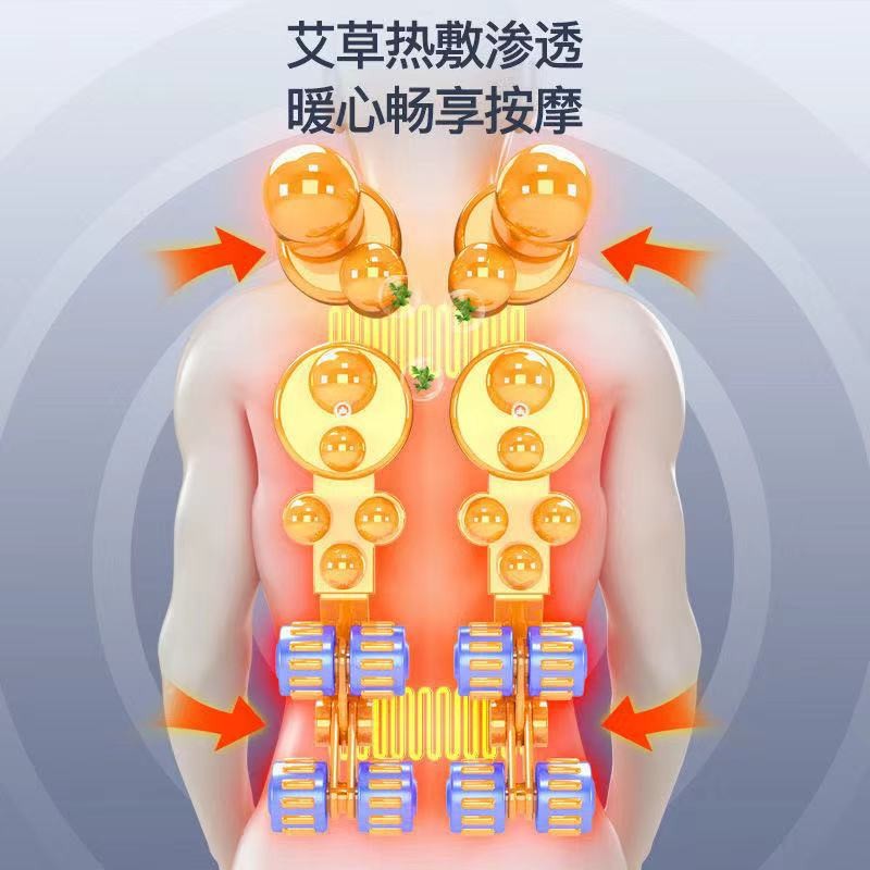 按摩靠垫智能按摩器颈椎腰部背部多功能全身按摩垫肩颈腰揉捏家用图2