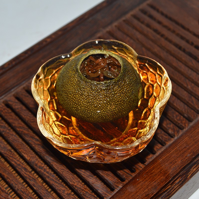 新会小青柑古树红茶生晒柑普茶老陈皮普洱茶桔子茶茶叶散装批发图2