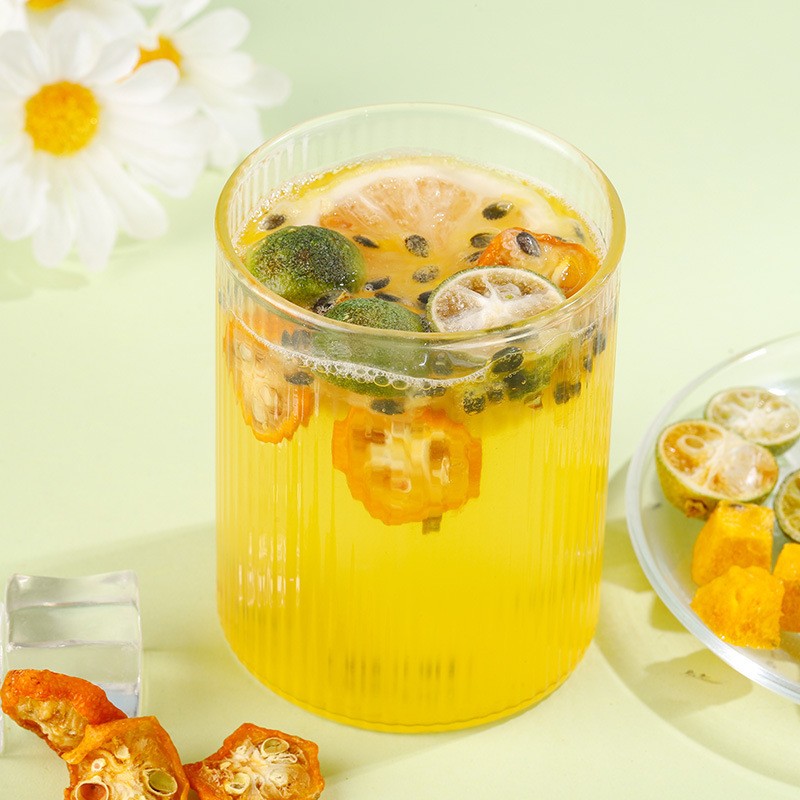 金桔柠檬百香果茶夏季冷泡茶水果茶批发百香果花果茶青桔百香果茶图3