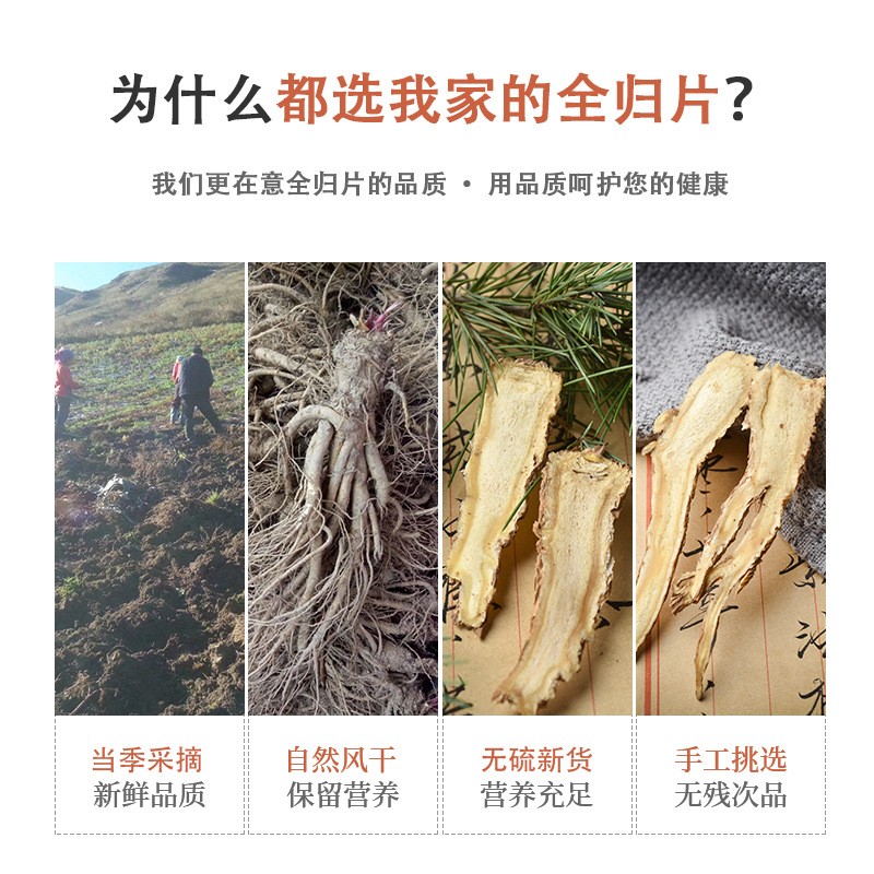 甘肃无硫当归片500克新货批发岷县全归片图4