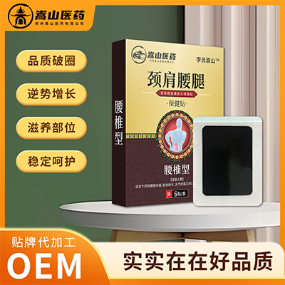 嵩山医药颈肩腰腿保健贴非关节贴疼痛贴跌打扭伤贴腰椎贴膏批发图1