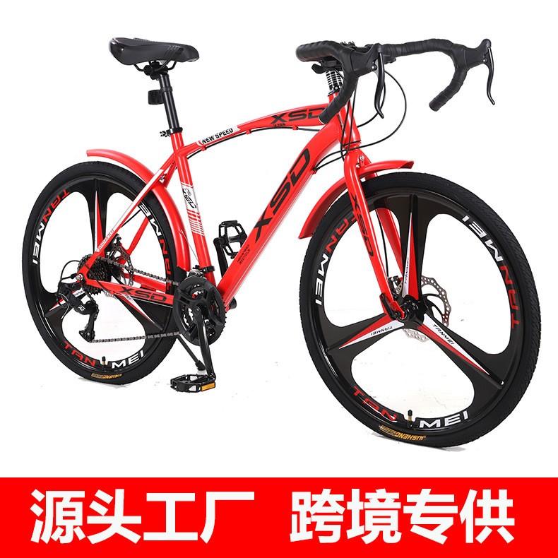 厂家批发公路自行车赛车超快竞速破风单车弯把变速超轻男女款单车图2