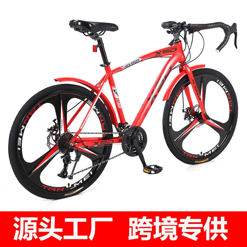 厂家批发公路自行车赛车超快竞速破风单车弯把变速超轻男女款单车图4