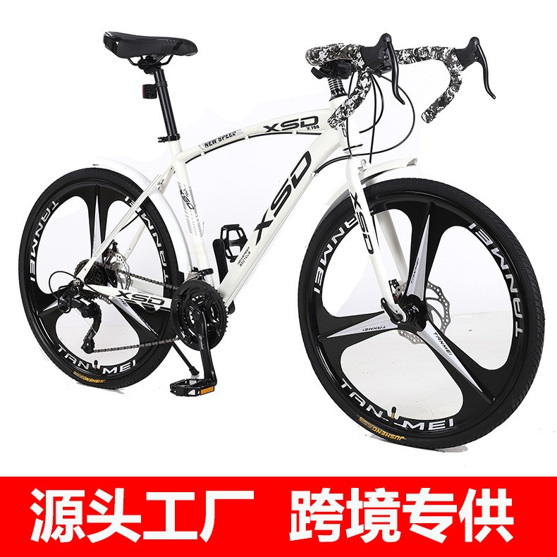 厂家批发公路自行车赛车超快竞速破风单车弯把变速超轻男女款单车图5