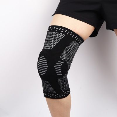 新款硅胶弹簧运动护膝男女保暖护膝膝盖篮球骑行跑步登山硅胶护膝